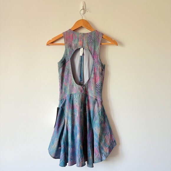 Lululemon Everlux Short-Lined Tennis Tank Dress 6" Pixel Diffuse Multi NWT Sz 4 - Picture 10 of 11